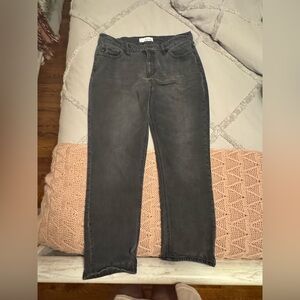 KanCan Straight-Leg Jeans in Washed Charcoal Gray